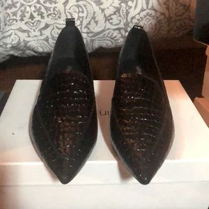 NWT Jeffrey Campbell Viona Black Embossed Leather